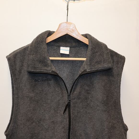Columbia Sportswear Jacket Size M Gray Sleeveless Vest Zip Front Pockts - Picture 4 of 12